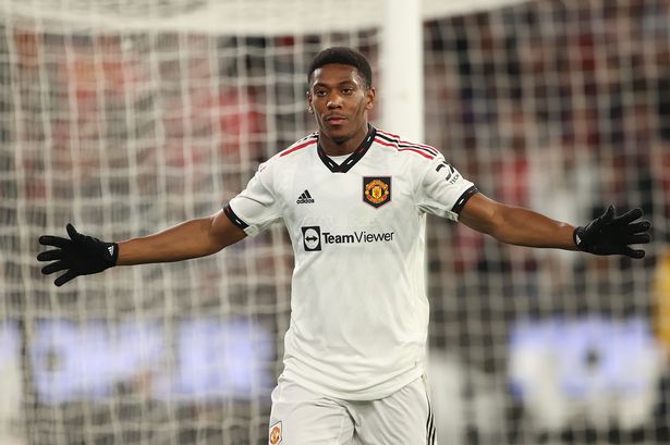 Anthony Martial fires home Man Utd’s third against Crystal Palace