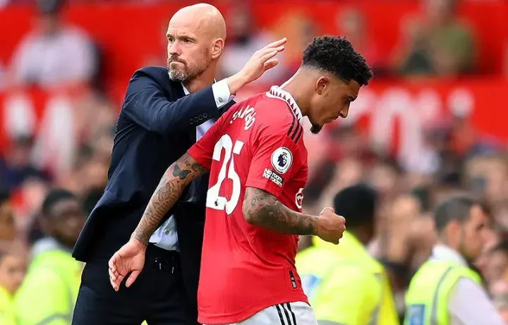 Jadon Sancho barred from Man Utd dining room by Erik ten Hag and forced to eat with kids.